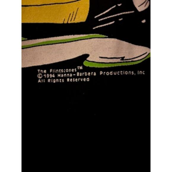 Vintage 1994 Dobie Flintstones T-Shirt Black Families Graphic Unisex 1X - Picture 4 of 6